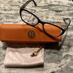 Tory Burch Black Glasses with Orange Case